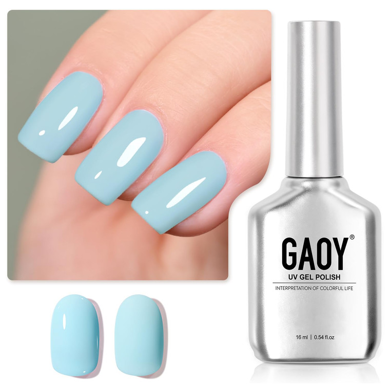 GAOY Sage Gray Gel Nail Polish, 16ml Soak Off UV Light Cure Gel Polish for Nail Art DIY Manicure at Home, 1289 Sage Gray