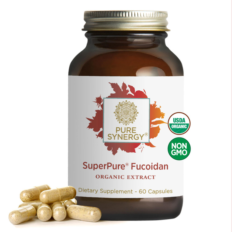 PURE SYNERGY SuperPure Fucoidan Extract | Gluten-Free Fucoidan from Organic Brown Seaweed | for Immune Health, Digestion, and Healthy Aging (60 Capsu