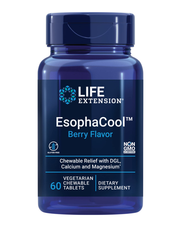 Life Extension EsophaCool - Gut Health Supplements with Calcium, Magnesium & DGL Licorice Root Extract for Healthy Digestion Stomach Relief & PH Bala