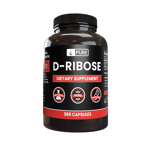Pure Original Ingredients D-Ribose (365 Capsules) No Magnesium Or Rice Fillers, Always Pure, Lab Verified