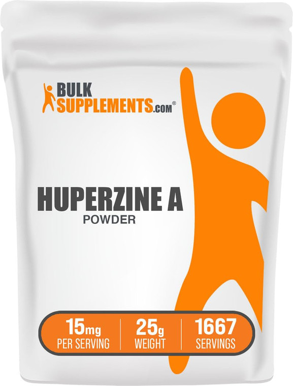 BulkSupplements.com Huperzine A Powder - Huperzia Serrata Powder, Huperzine A Supplement - Nootropic Supplement, Gluten Free, 15mg per Serving, 25g (