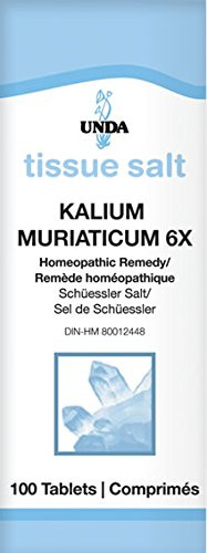 UNDA Kalium Muriaticum 6X | Homeopathic Remedy Helps Promote and Maintain Healthy Skin | 100 Tablets