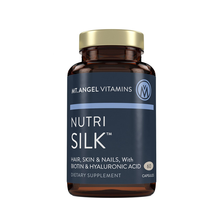 Mt. Angel Vitamins: NutriSilk Capsules. Promotes Healthy Hair & Skin, Boost Collagen, B Vitamins, 60 Capsules