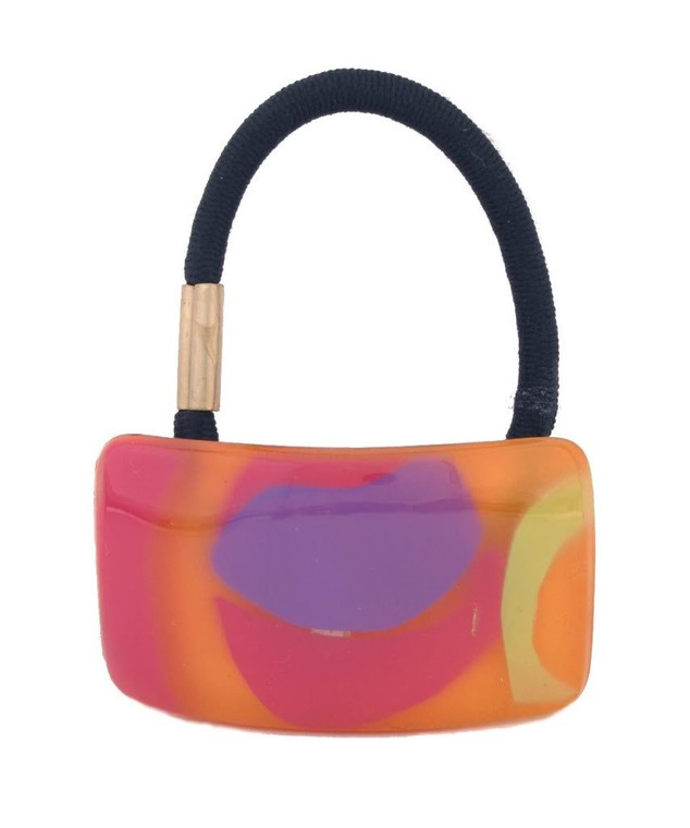 Caravan Bright Colors And Pucci Design Painted On An Elastic Pony Tail