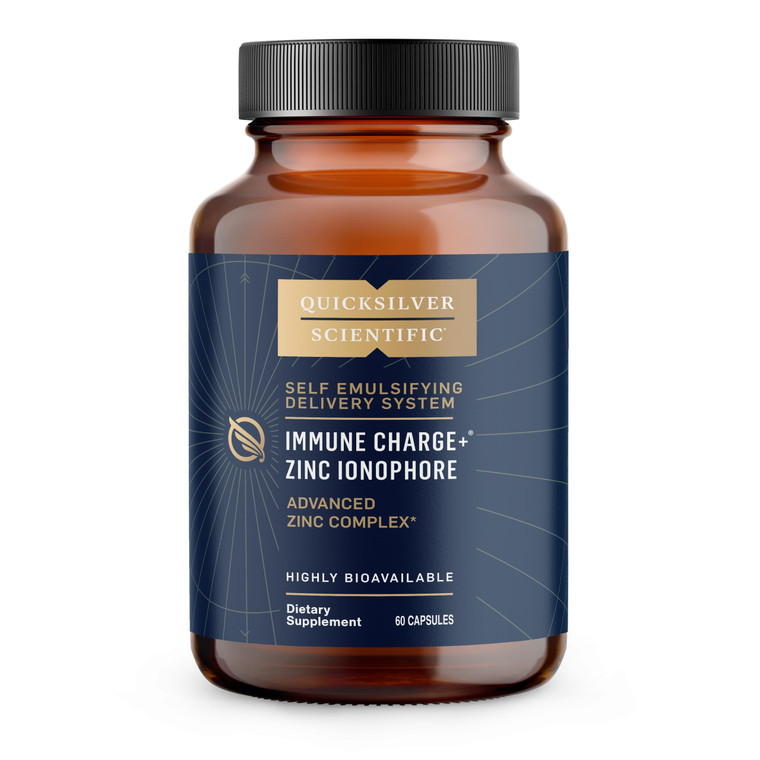 Quicksilver Scientific Immune Charge+ Zinc Ionophore - Zinc Supplement Complexed with Quercetin, Luteolin, Hesperetin Immune + GI Support (60 Capsule