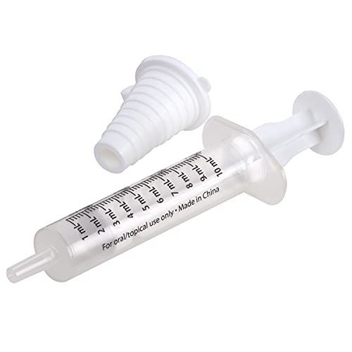 EZY DOSE Kids Baby Oral Syringe & Dispenser Calibrated for Liquid Medicine, Reduce Mess and Spills, Easy Way to Orally Administer Medication, 10 mL/2