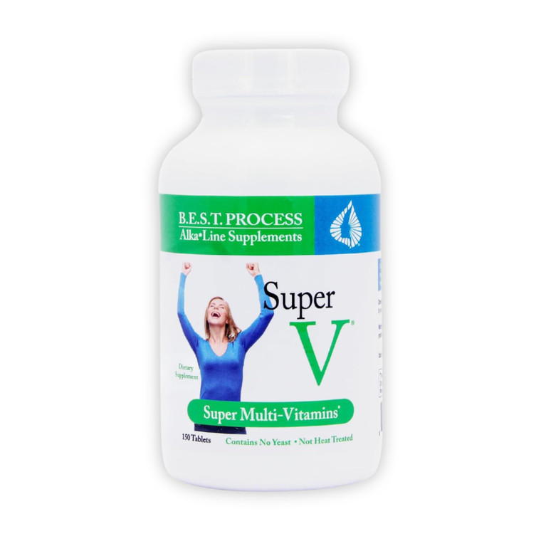 Morter HealthSystem SuperV Best Process AlkaIine  Energizing & Detoxifying Multivitamin  Vitamins & Minerals with Digestive Enzymes, Superfoods and