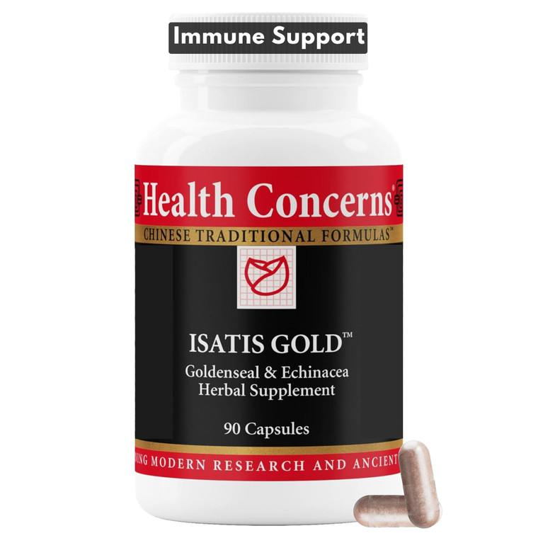 Health Concerns Isatis Gold - Immune System Support & Respiratory Tract Supplements - Echinacea, Platycodon, Goldenseal & Ligusticum Root Extract - 9
