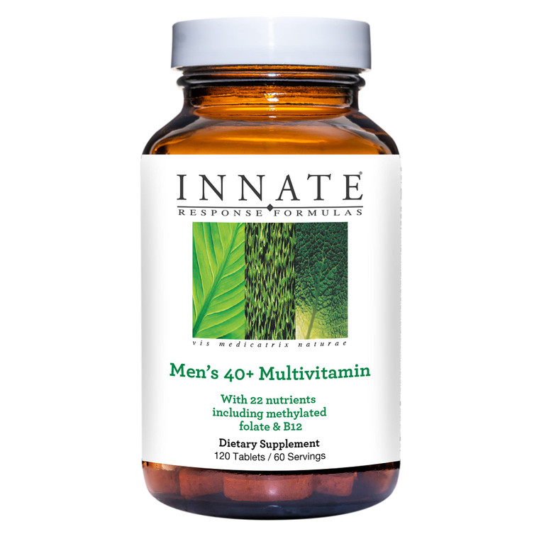 Innate Response Formulas Mens 40+ Multivitamin - Daily Multivitamin for Men 40 and Over - Iron-Free - Includes Vitamins B12, B6, and D3 - Vegetarian
