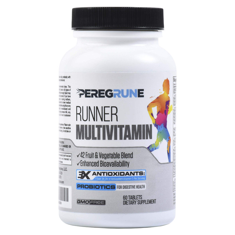 PEREGRUNE Runner Multivitamin | Engineered Vitamin with Antioxidants and Complete B Complex to Support Endurance & Energy | Probiotics, Whole Foods |