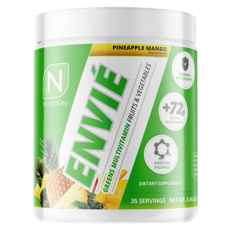 NutraKey Envie Multivitamin Powder, Keto MultiVitamin for Men and Women, Fruits, Greens, Antioxidants, Digestive Enzymes, Amino Acids, Vitamin B Orga