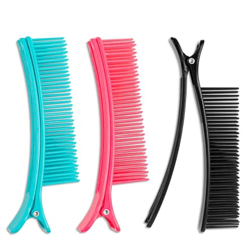 3 Pcs Hair Clips for Styling Sectioning, Hair Stylist Nonslip Hair Clips for Professional Salon Home Styling Sectioning Haircuts Dying Hair DIY Acces