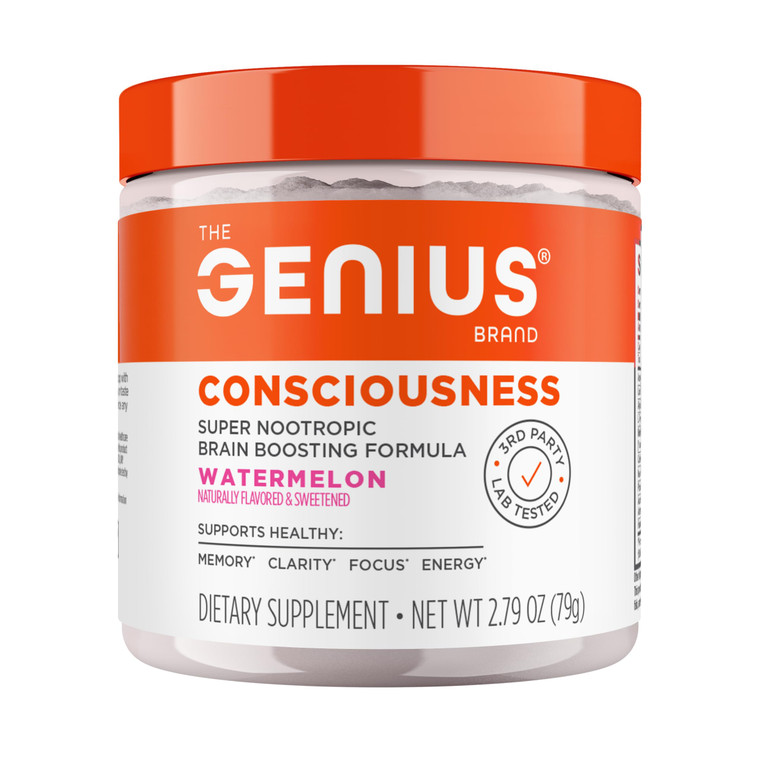 Genius Consciousness - Premium Nootropic Powder for Focus, Memory & Mental Clarity - AlphaSize, NeuroFactor, Lions Mane & Dynamine - Natural Brain B