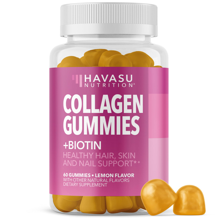 Collagen Gummies for Women and Men with 2500mcg Biotin, Zinc, Vitamin C & E - Hydrolyzed Collagen Gummies for Hair, Skin & Nail Support - Biotin and