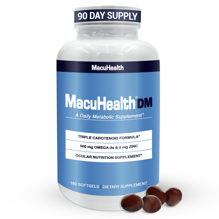 Macuhealth Daily Metabolic Triple Carotenoids, with EPA/DHA Omega-3 - Vital Minerals with Zinc  180 Softgels for Long-Lasting Use
