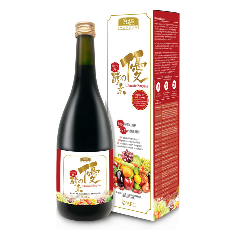 AFC Japan Digestive Ultimate Enzyme Drink  Pure Digestive Enzymes for Digestion, Gas, Bloating, Constipation Relief & Immune Support  106 Fermented