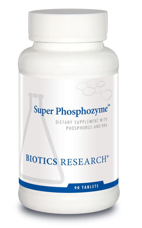 Biotics Research Super Phosphozyme Phosphorous and RNA, Electrolytes, Healthy Bones and Teeth, Protein Production, Energy Support, 90 Tablets