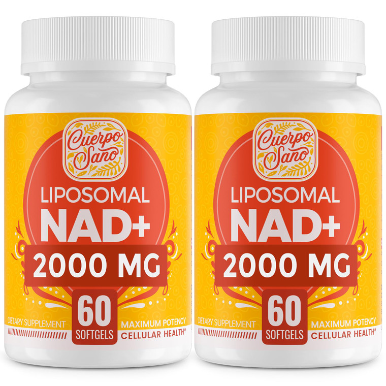 Cuerpo Sano 2000 MG NAD Supplement, Liposomal NAD+ with High Absorption, More Efficient Than Nicotinamide Riboside, Pure & Plus Boosting Supplement,