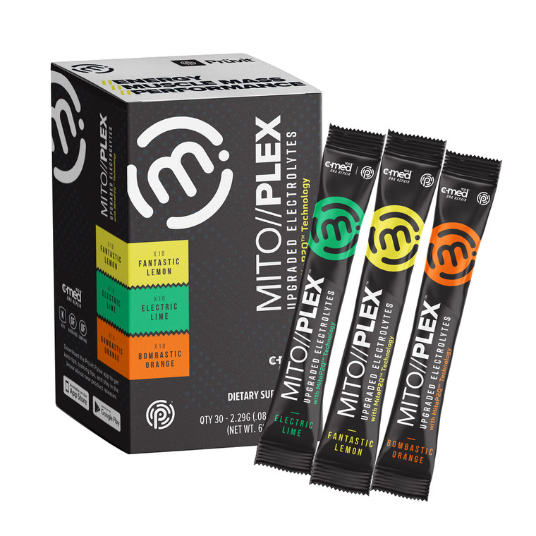Pruvit MITO//PLEX® Citrus Pack Upgraded Electrolytes with MitoP2Q Technology  with Pure Therapeutic Ketones for Bones Growth, Energy Boost, and Immu