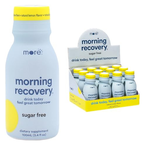 Morning Recovery DHM Electrolyte, Milk Thistle Drink Proprietary Formulation to Hydrate While Drinking, Non GMO, Vegan, Gluten-Free, Sugar-Free Lemon