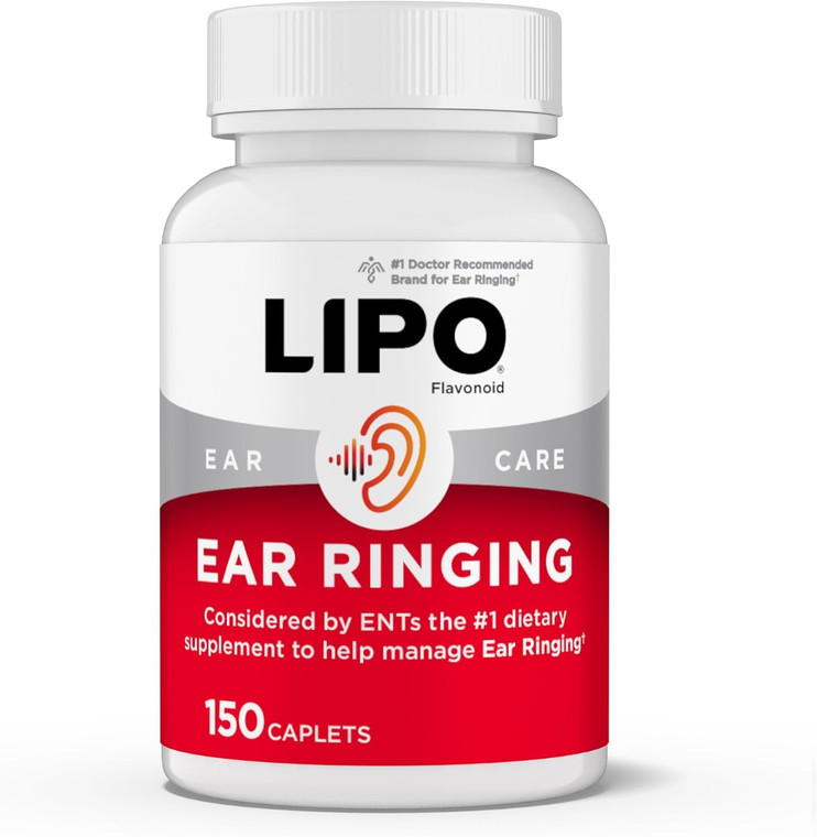 Lipo-Flavonoid Ear Ringing, Doctor-Recommended for Ringing Ears, Clinically Proven Lemon Bioflavonoid Complex with Vitamins C, B1, B2, B6, B12, & Cal