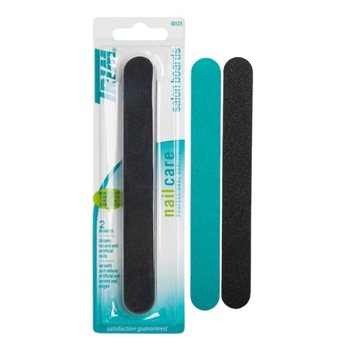 Trim Salon Boards - Professional Quality, Double Sided, 100/180 Grit Nail Files - Cushioned, Easy Grip for Comfortable Use - Emery Boards for Shaping