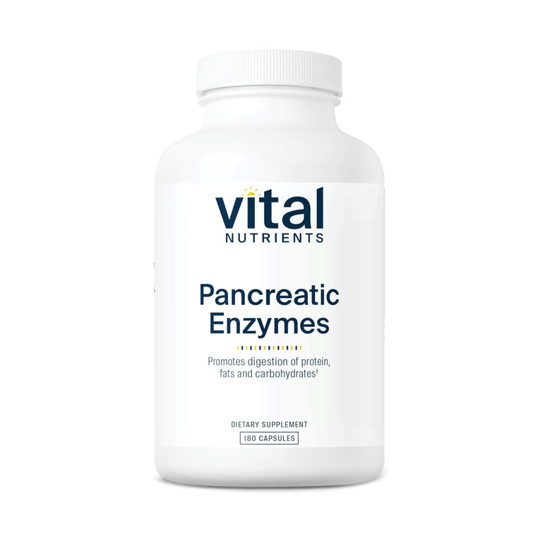 Vital Nutrients Pancreatic Enzymes 1000mg (Full Strength) - Pancreatin Digestion Supplement with Protease, Amylase & Lipase - Digestive Enzymes - Glu