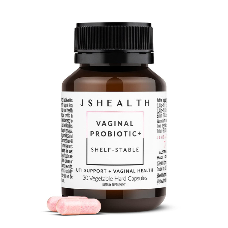 JSHealth Vitamins Vaginal Probiotic Supplement - Supports Urinary and Vaginal Health  Shelf Stable Yeast Infection Treatment for Women (30 Capsules)