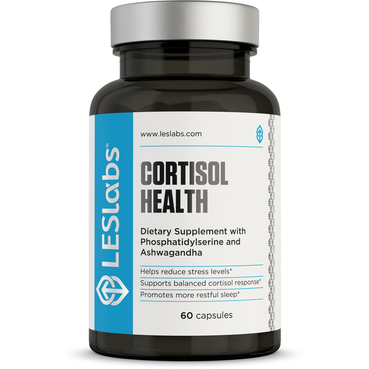LES Labs Cortisol Health  Stress Relief, Balanced Cortisol Response, Relaxation & Deep Sleep  Phosphatidylserine, Magnesium, Magnolia Bark, Rhodiol