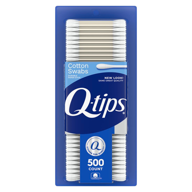 Q-tips Cotton Swabs, Original, For Home, First Aid and Beauty, 100% Cotton, 500 Count
