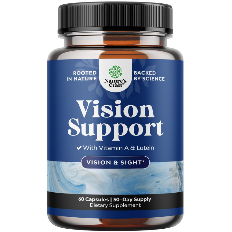 Complete Eye Health Supplement for Adults - Lutein 20mg Per Serving Eye Vitamins for Vision Dry Eyes Pressure and Blue Light Protection - Supplement