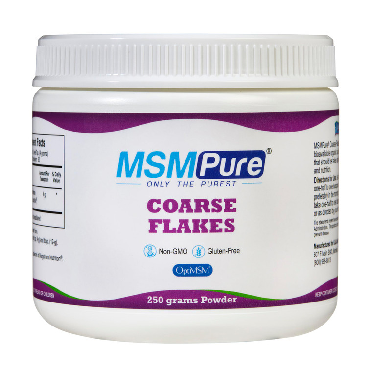 KALA HEALTH MSMPure Coarse MSM Powder Flakes  US-Made MSM for Joint Health, Skin Appearance, and Hair & Nail Support  8.8 oz, Organic Sulfur