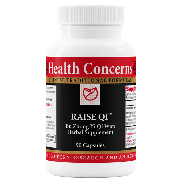 Health Concerns Raise Qi  Energy & Immune System Support  Bu Zhong Yi Qi Wan Formula  Astragalus, Ginseng & Dong Quai Herbal Supplement for Weakne