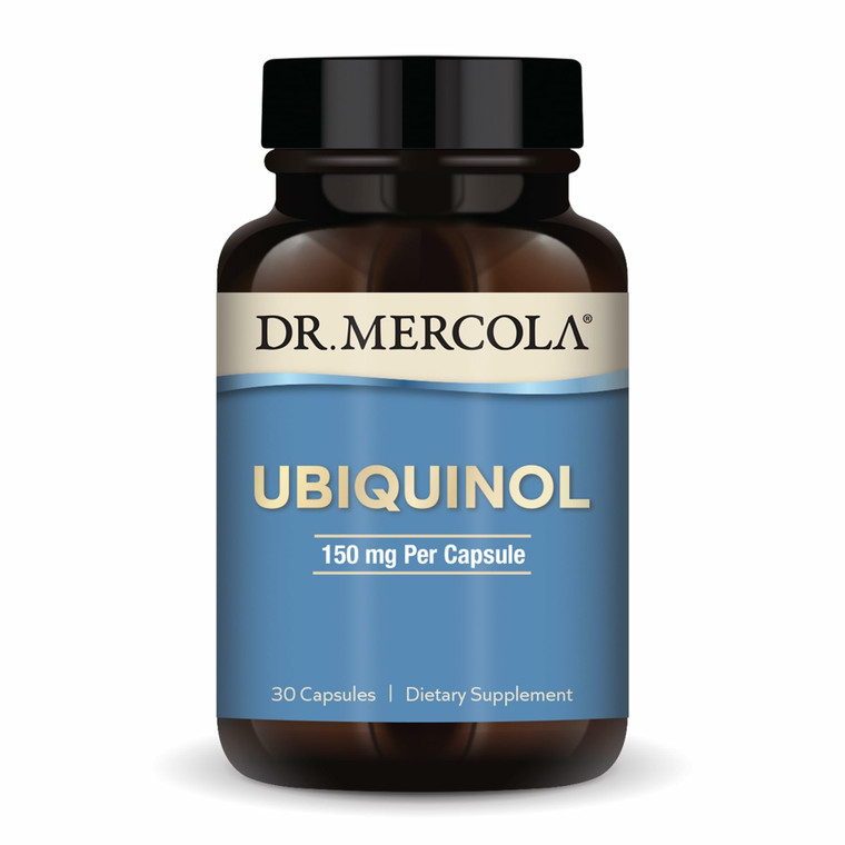 Dr. Mercola Ubiquinol - 150 mg - Supports Energy Production - Antioxidant Supplement - Non-GMO, Gluten-Free & Soy-Free - 30 Capsules (30 Servings)