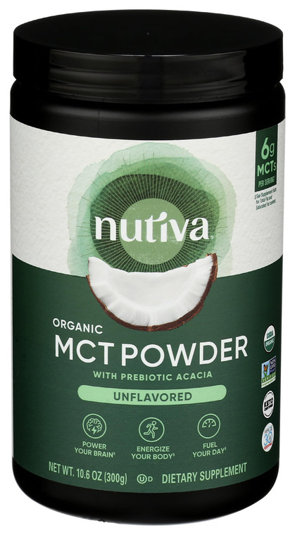 Nutiva, Organic MCT Powder, 10.6 Ounce