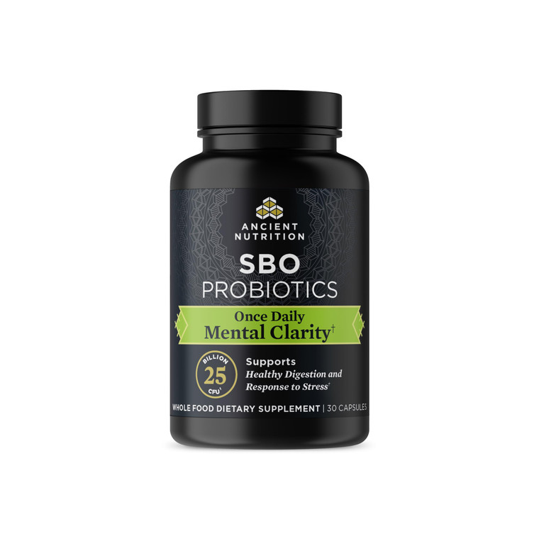 Ancient Nutrition Probiotics for Mental Clarity, Once Daily Probiotics 30Ct, Helps Promote Mental Clarity and Concentration, Supports Healthy Energy