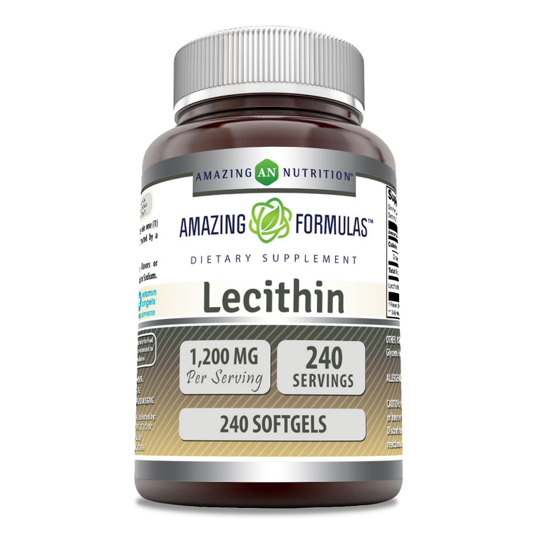 Amazing Formulas Lecithin 1200 Mg | Softgels Supplement | Non-GMO | Gluten-Free | Made in USA (1 Pack | 240 Count)
