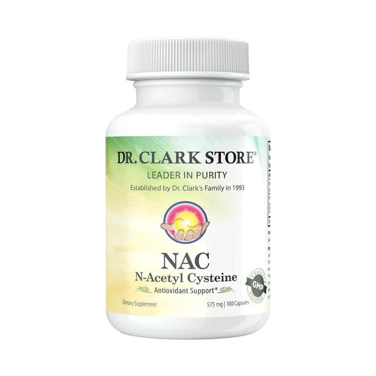 Dr.Clark's N-Acetyl-Cysteine (NAC) - 575 mg, Non-GMO, Gluten-Free NAC Supplement with Selenium and Molybdenum for Respiratory Support, 100 Easy Swall