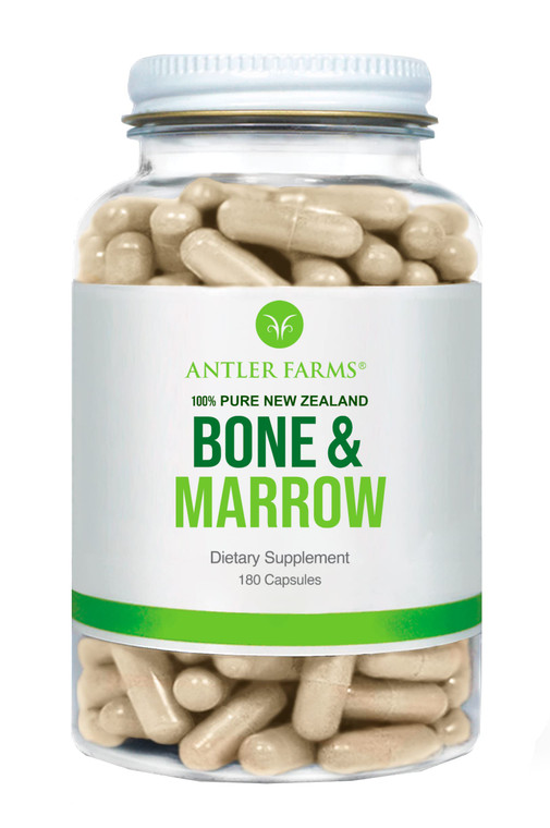 Antler Farms - 100% Pure New Zealand Bone & Marrow, 180 Capsules, 750mg - Grass Fed, Pasture Raised Whole Bone Extract, Cold Processed, Healthy Essen