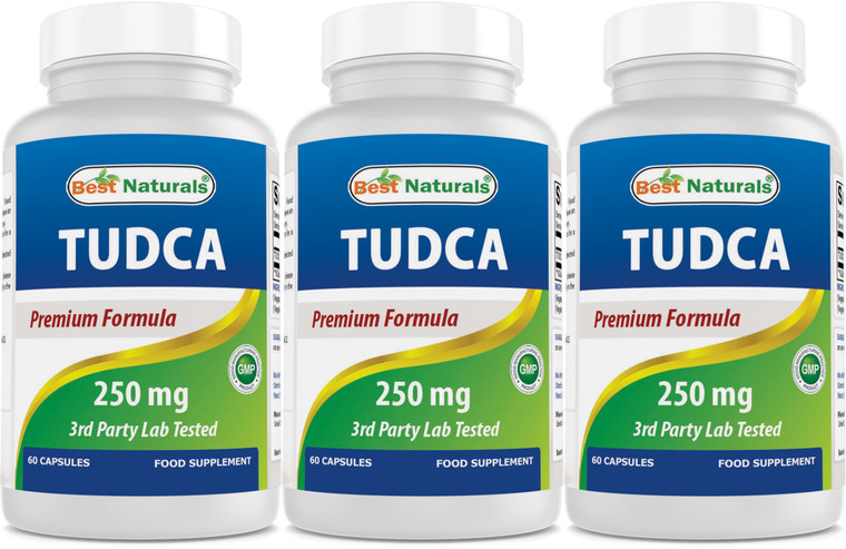 Best Naturals TUDCA 250mg (Tauroursodeoxycholic Acid) - 60 Veg Capsules - 2 Months Supply (60 Count (Pack of 1)) (60 Count (Pack of 3))