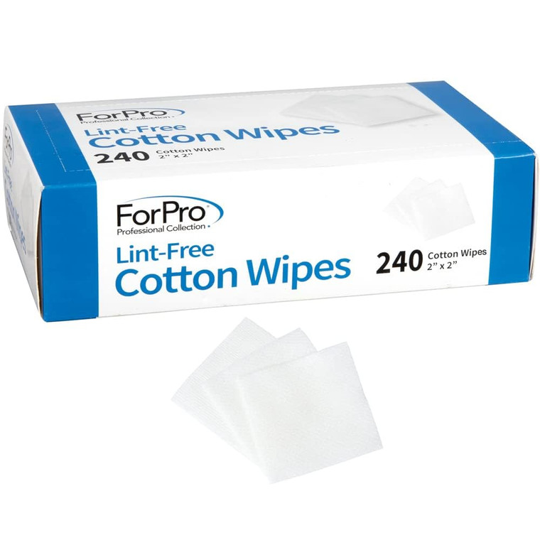 ForPro Professional Collection Lint-Free Cotton Wipes, 100% Pure Cotton Gauze, 2" x 2", White, 240-Count