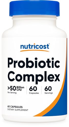Nutricost Probiotic Complex - 50 Billion CFU, 60 Capsules - Probiotic for Men and Women - Vegetarian Capsules, Non-GMO, Gluten Free