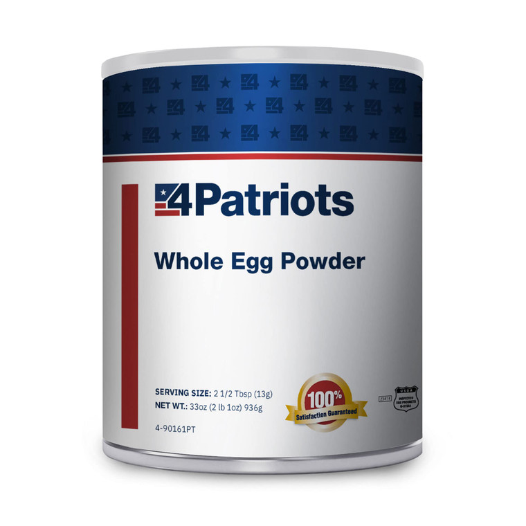 4Patriots Whole Eggs #10 Can: Freeze-Dried Survival Eggs Designed to Last 10 Years, 72 Servings