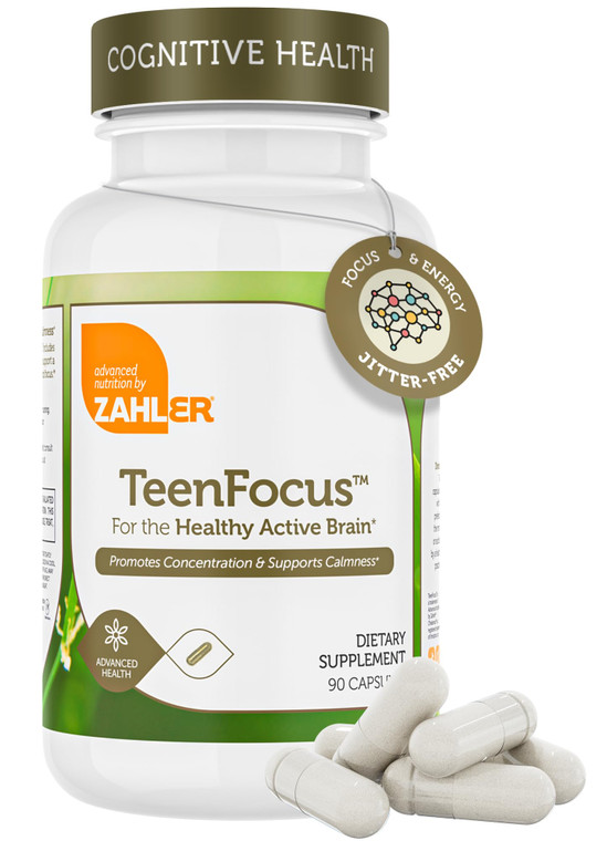 Zahler TeenFocus, Advanced Formula for Improved Focus & Concentration, Certified Kosher, 90 Capsules