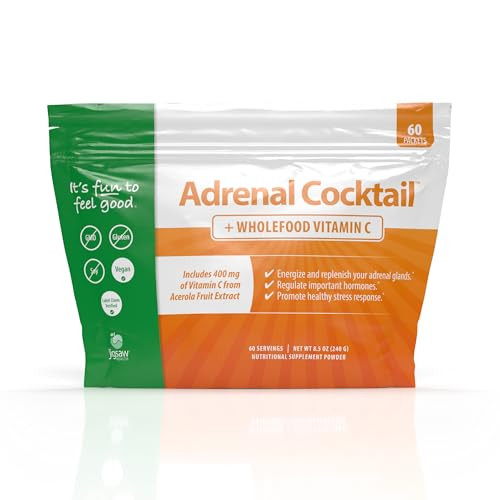 Jigsaw Health Adrenal Cocktail + Wholefood Vitamin C | with Potassium Bicarbonate, Sea Salt, and Acerola Cherry Extract | 60 Servings (Packets)