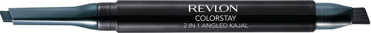 Revlon ColorStay 2-in-1 Angled Kajal Eyeliner, Waterproof Eye Makeup with Smudge Brush for Smokey Eyes, Evergreen (103), 0.01 oz