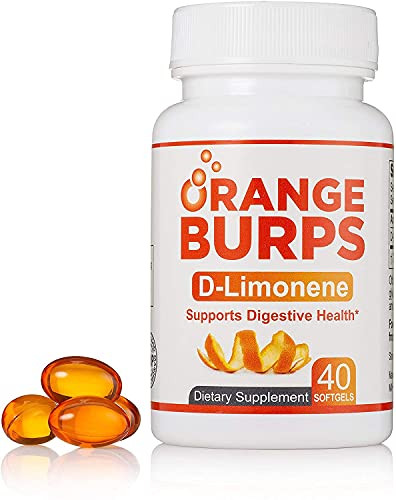 Orange Burps | D-Limonene Supplement - Acid Reducer (Antacid for Acid Reflux), Heartburn Relief, GERD Relief, and Indigestion Relief | Orange Peel Ex