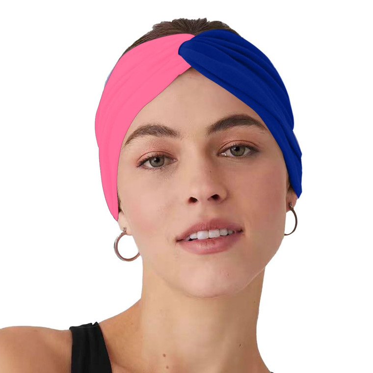 Flyusa FZBNSRKO Turban Twist Headband Head Wrap Stretchy Headbands Knotted Knot Soft Hair Band For Women Girls,Grey