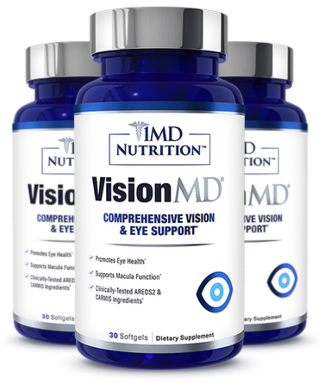 1MD Nutrition VisionMD Eye Vitamin CARMIS - with Lutein & Zeaxanthin | Supports Vision Health, Everyday Eye Strain, & Occasional Dry Eye | 90 Softgel