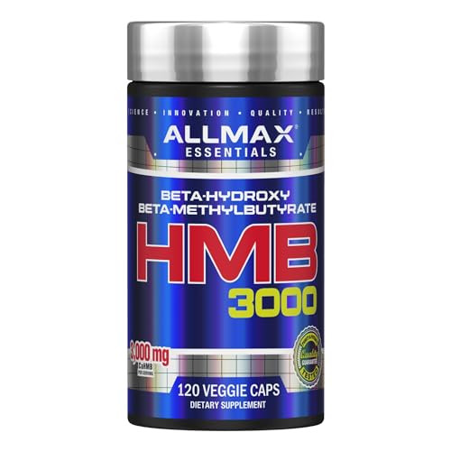 ALLMAX HMB 3000 (120 Veggie Capsules) - Supports Muscle Strength & Reduces Muscle Breakdown - Non-GMO, Gluten Free - 30 Servings